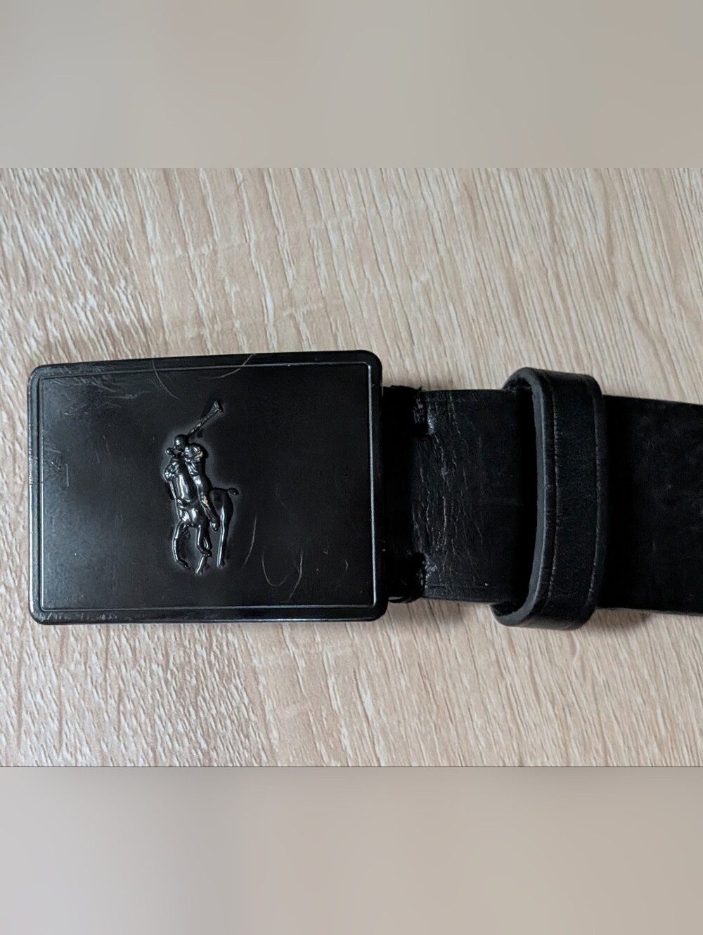 Ralph Lauren Belt Black Logo Plaque
